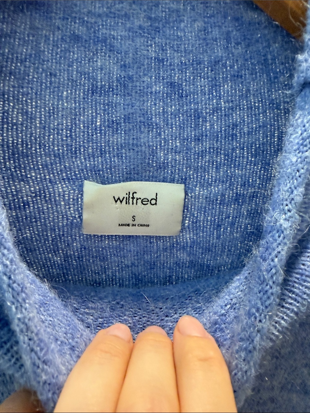 Club Monaco Heathered Blue Tie-Back Crew Sweater - Picture 2 of 4